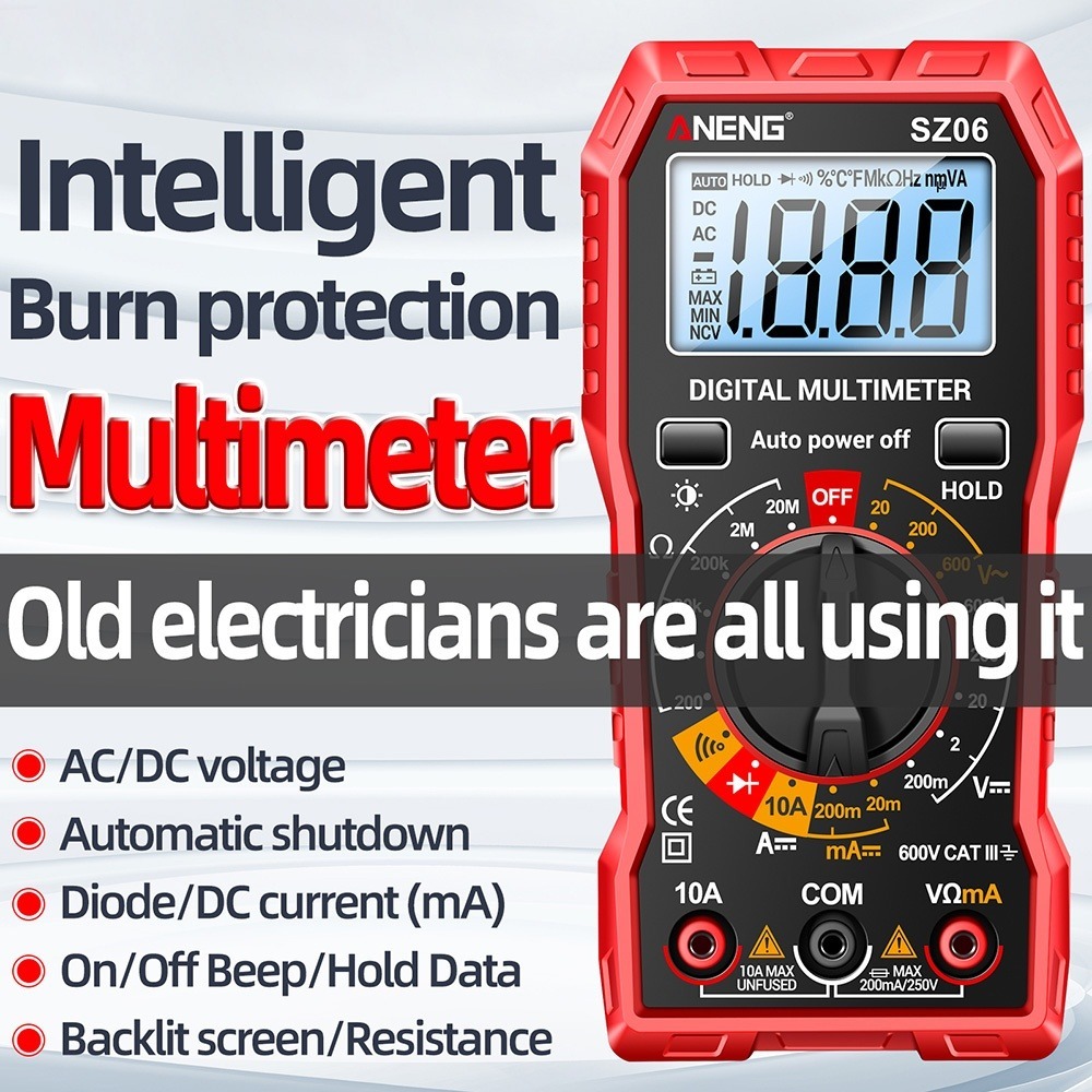 NEW NENG Digital Multimeter‎ Auto Range Voltage Tester Electrical Meter SZ06